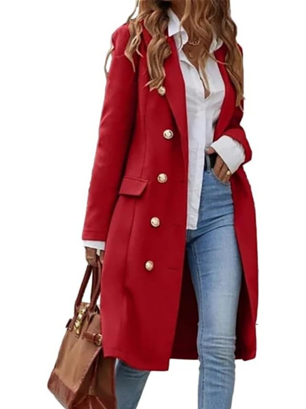 Chic Long Wool Trench Coat for Women | Trendy Fall Winter Outerwear Jacket